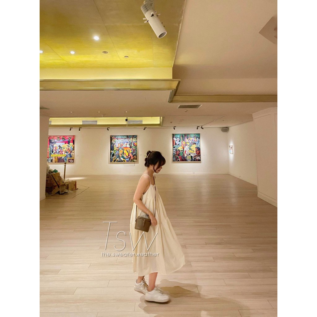 Váy hai dây babydoll form rộng xoè chất xốp, đầm 2 dây (Ảnh thật) | BigBuy360 - bigbuy360.vn