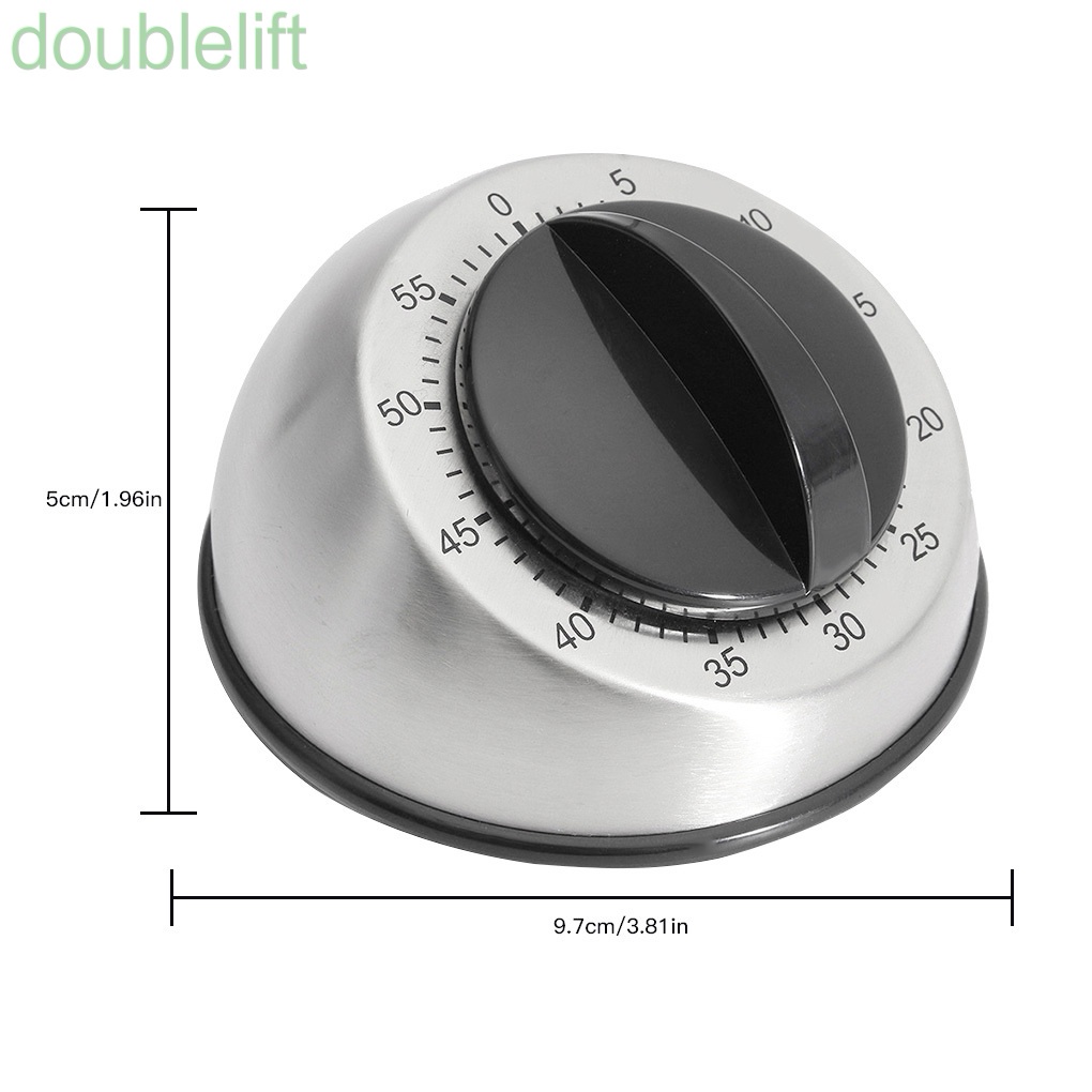 Đồng hồ hẹn giờ nấu ăn 60 phút bằng thép không gỉ