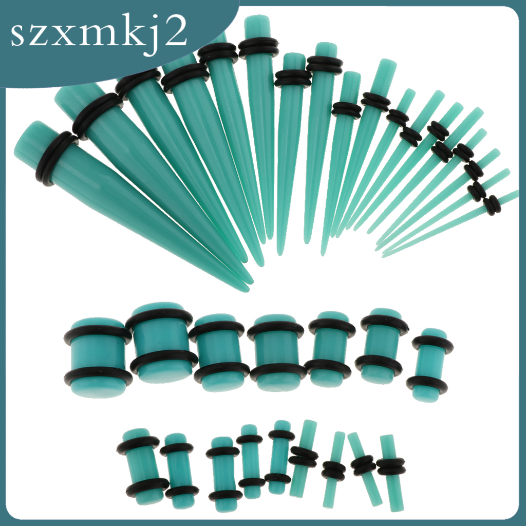 Bộ 36 Dụng Cụ Nong Tai Bằng Cao Su Màu Trắng Kèm Vòng Cao Su szxmkj2