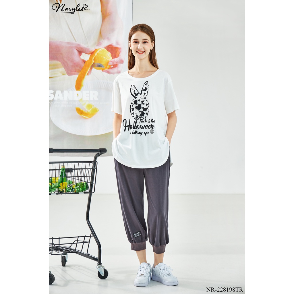 Đồ bộ mặc nhà nữ cao cấp Narylee áo cộc quần lửng chất cotton nhập khẩu mềm mịn chống tia UV kháng khuẩn mã NR228198