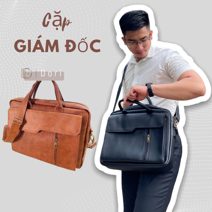 CẶP NAM CAO CẤP, CẶP DA CÔNG SỞ ĐỂ LAPTOP 17IN DORI