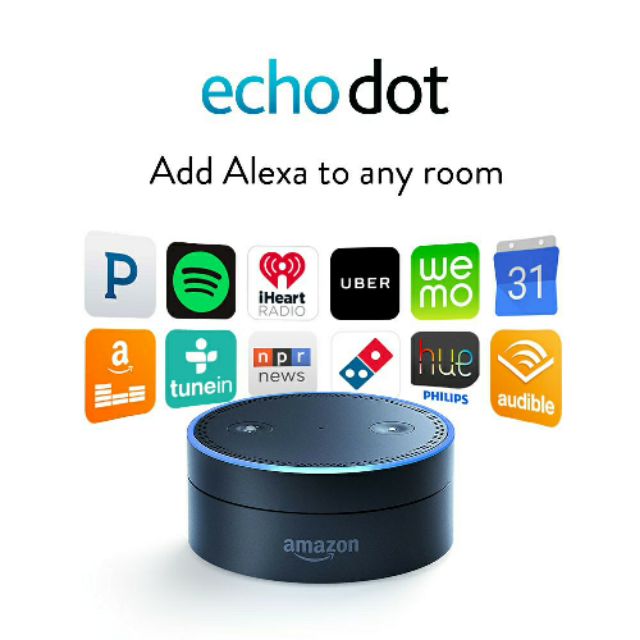 Loa thông minh Amazon Echo Dot, nguyên seal hàng Mỹ (Màu: Black + White)k