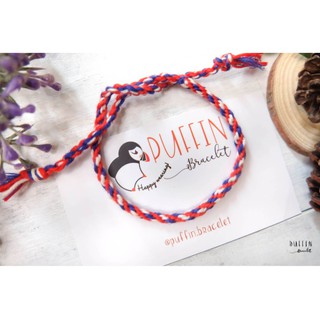 Kumihimo USA - Vòng tay 4th of July, vòng tay cờ Mỹ handmade