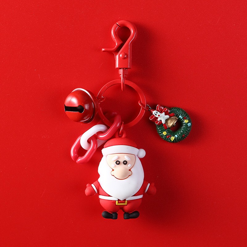 Móc khóa tuần lộc ông già noel giáng sinh xinh xắn làm quà tặng bạn bè,treo balo túi xách-Ráp