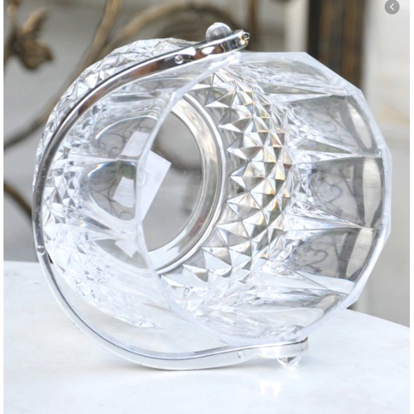 GIÁ SỈ TẠI XƯỞNG Xô đựng đá nhựa meka trong suốt kim cương cứng chịu nhiệt tốt