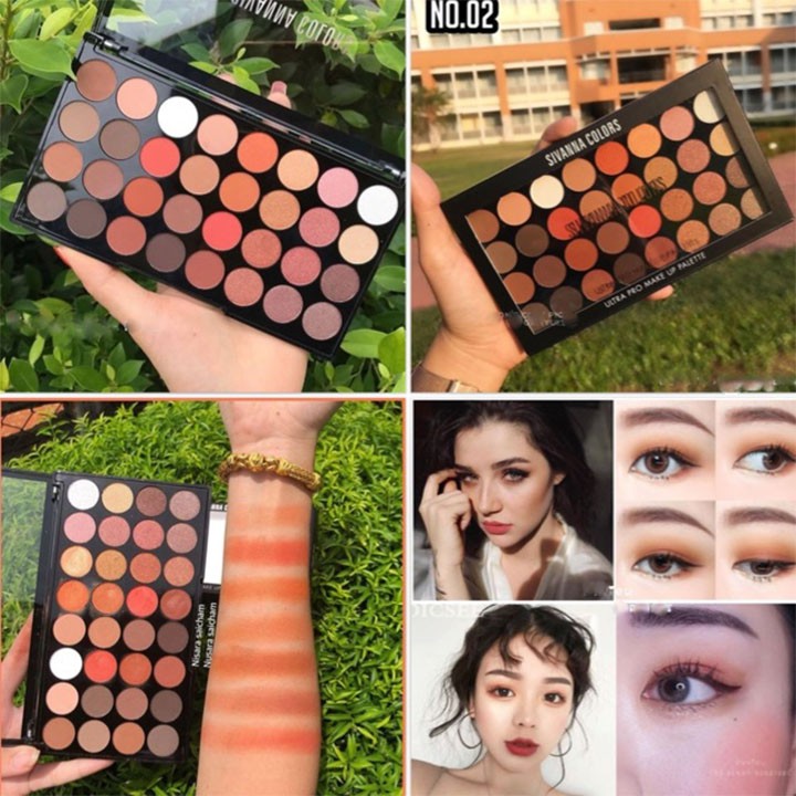 Bảng phấn mắt Sivanna Ultra Pro Make Up Palette Thái Lan HF372 32 ô No.01