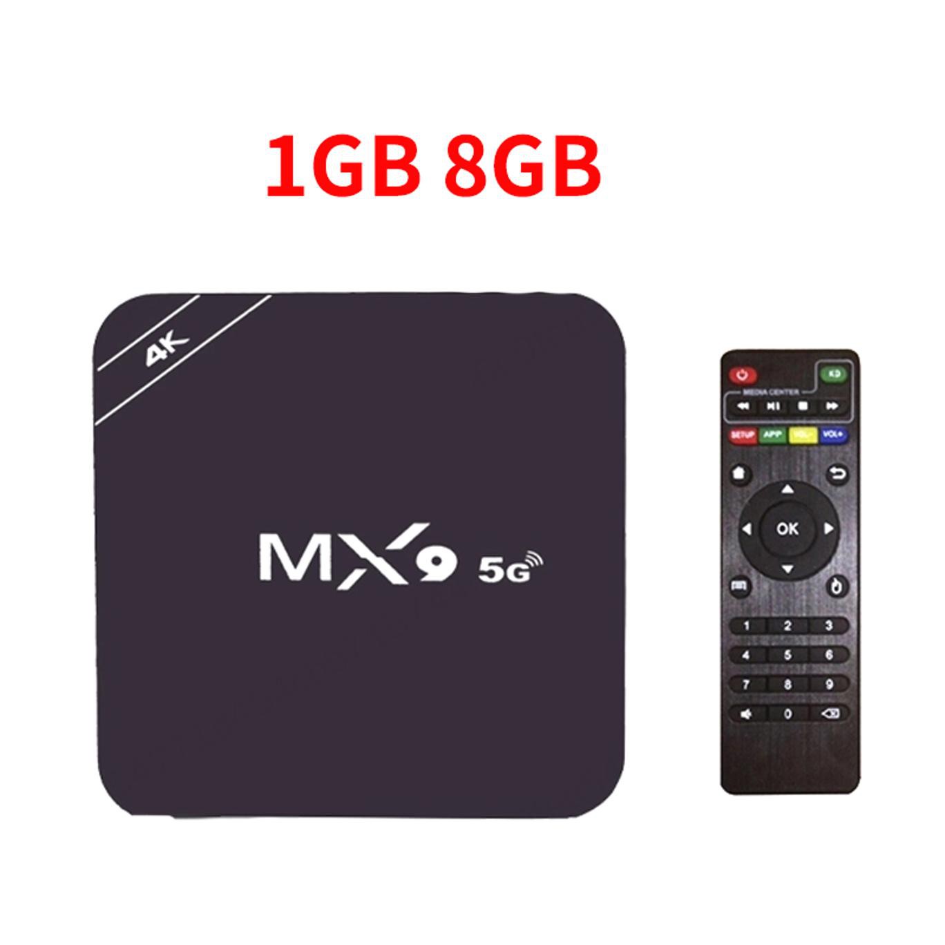 Đầu Tv Box Mx9, Android 4,4, 4k, Quad Core, 1gb Ram, 8gb Rom, 2,0 Hd, Hdmi, Sds, Slot, Wi-Fi 2.4ghz