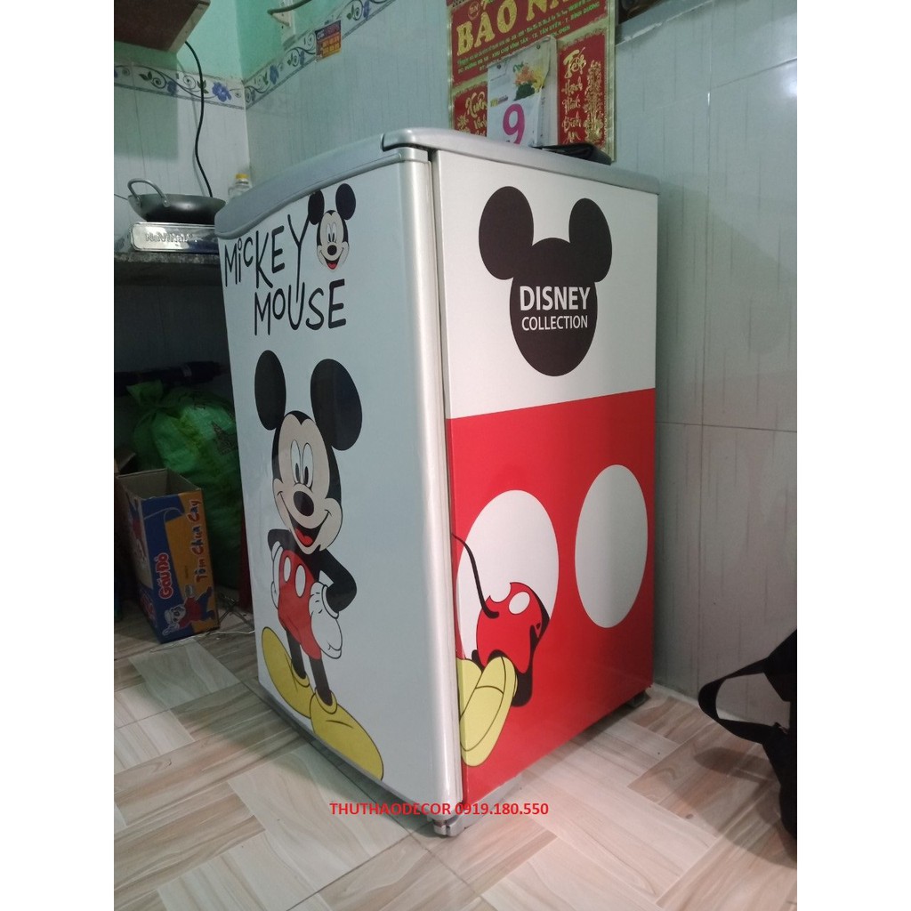 Decal dán máy giặt - tủ lạnh mini MICKEY COLECTION