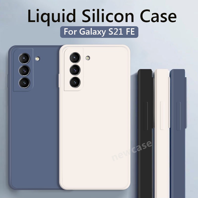 Samsung Galaxy S21 FE S22 Plus Ultra S21FE S22Plus S22Ultra S 21 FE 5G phone case Liquid silicone material Square Soft casing Simple Shockproof Back Cover