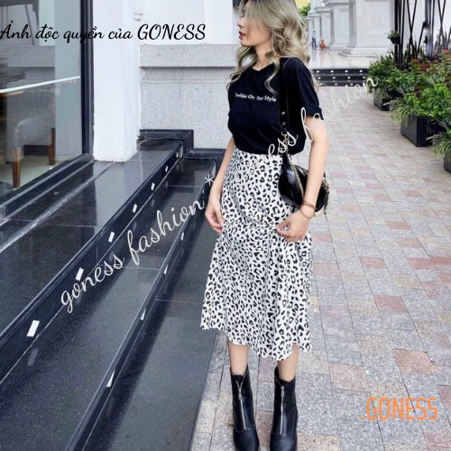 Chân váy dài lưng cao hoạ tiết da báo thời trang cho nữ GNSJB509 | BigBuy360 - bigbuy360.vn