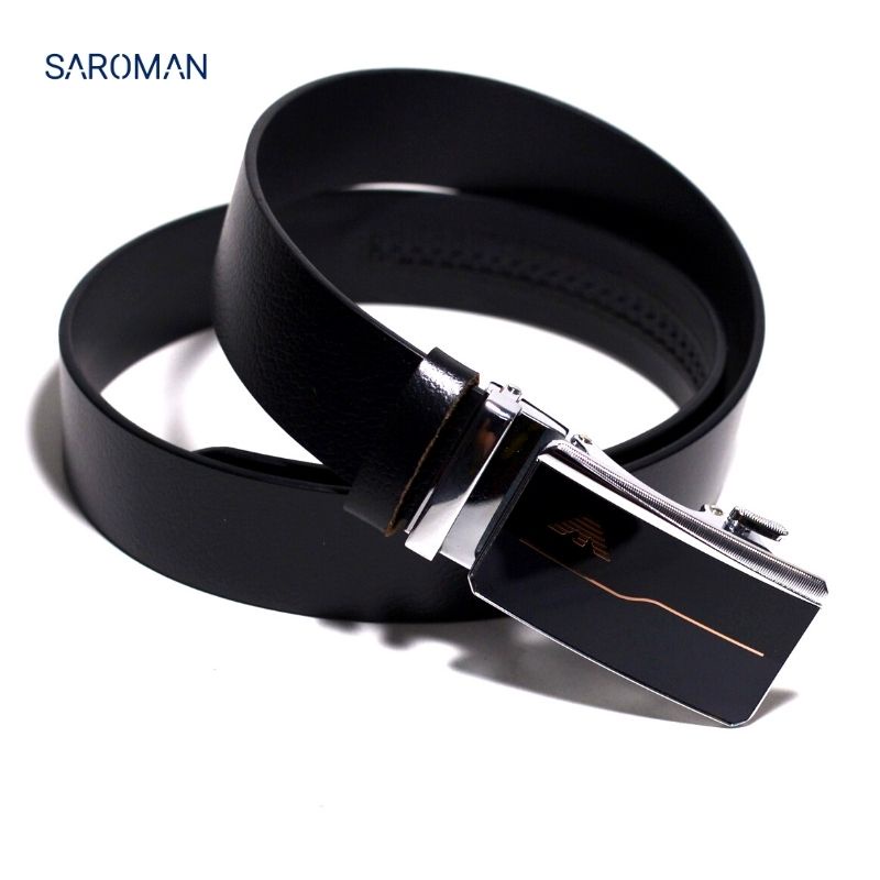 Dây Nịt Nam Đẹp Da Bò Thật Cao Cấp SAROMAN SR-N09 Phong Cách Sang Trọng