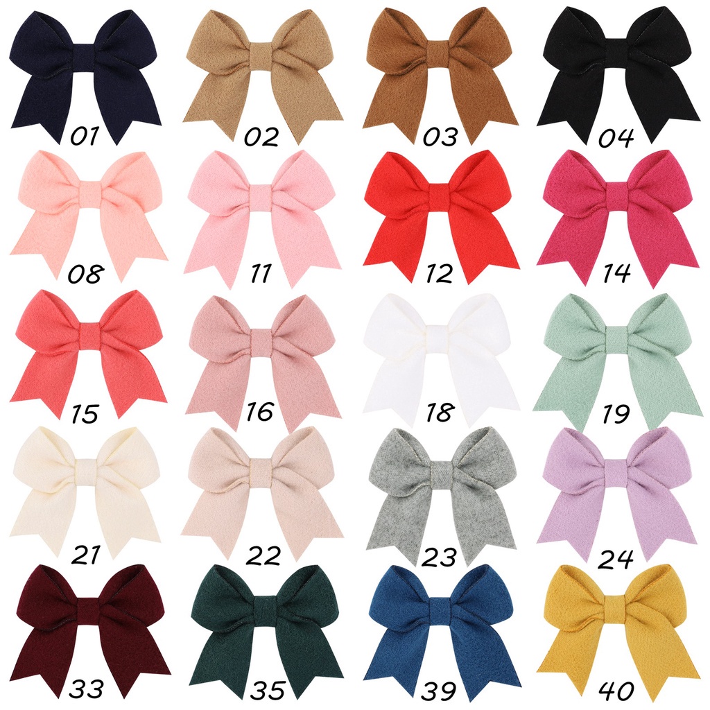 RainBow Bows Set 2 Kẹp Tóc Hình Nơ Màu Sắc Xinh Xắn Cho Bé Gái