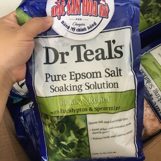 {Hàng nội địa Mỹ } Muối Epsom Dr Teal’s Soaking Solution hương hoa Bạch Đàn và Bạc Hà