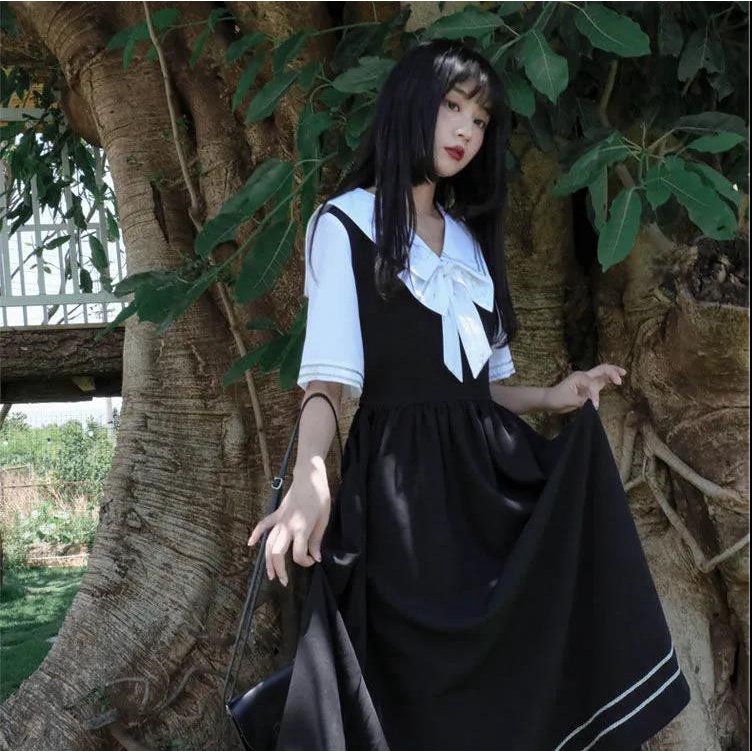 Đầm PERTY dáng chữ A thắt nơ phong cách Hàn Quốc ngọt ngào thời trang mùa hè dành cho nữ