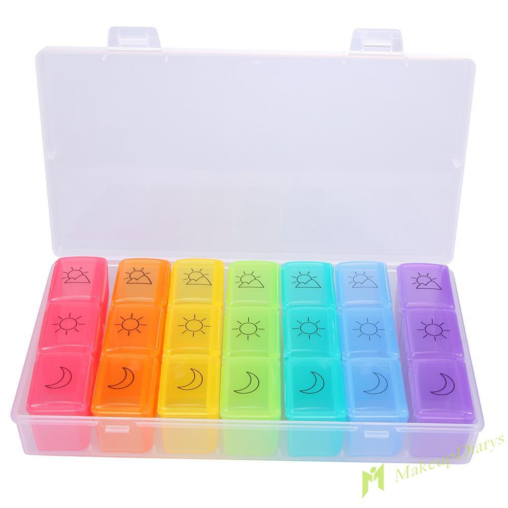 (Hàng Mới Về) Hộp Đựng Thuốc 7 Ngày 21 Ngày Bằng Nhựa Tiện Dụng | BigBuy360 - bigbuy360.vn