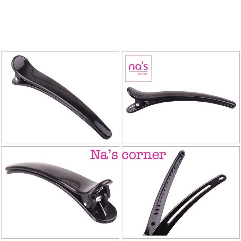 [RẺ ĐẸP] Kẹp mỏ vịt nhựa đen bóng size Đại dài 12cm đẹp sang trọng