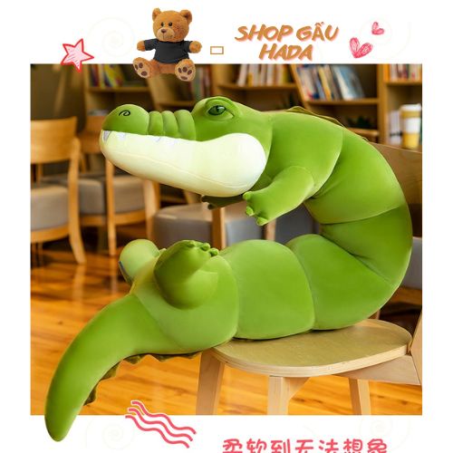 Gối Ôm Cá Sấu Chúa - Gấu Bông Cá Sấu Dài Size Siêu To Vải Nhung Mịn Misino Hàn Quốc Cao Cấp Dành Cho Bạn Bè Người Thương