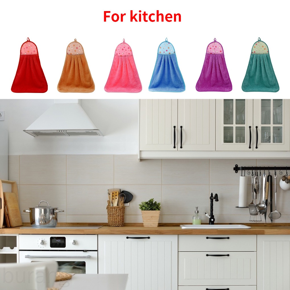 Khăn lau vải nhung thiết kế treo đa dụng tiện lợi cho nhà bếp