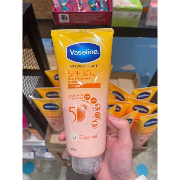 Sữa dưỡng thể Vaseline 50X chống nắng Healthy Bright SPF50+ PA++++ 320ml Thái Lan