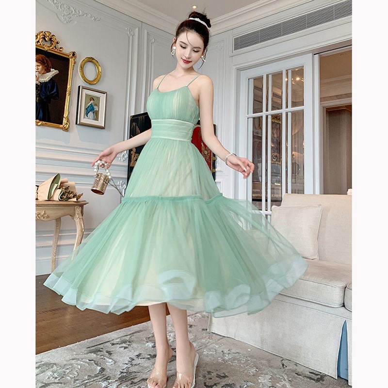 (Free ship) Mẫu Đầm Lưới Lót Phi Hai Dây Cực Lạ Mắt Chuẩn Hàng QUảng Châu UP HHP Fashion