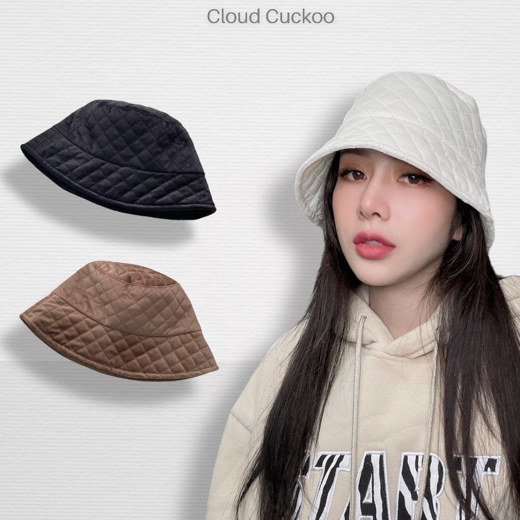 Mũ Bucket Nhung Trần Chỉ Hình Trám Siều Mềm Mịn Có Dây Điều Chỉnh Mũ - Mã Số: MBK26053