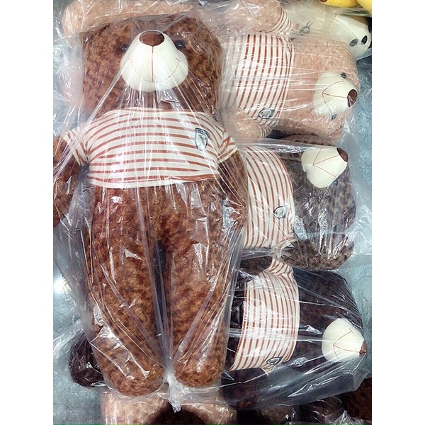 Gấu Bông Teddy, Thú Nhồi Bông Siêu To Mặc Áo Cao Cấp Chất Liệu Lông Xù Big Size