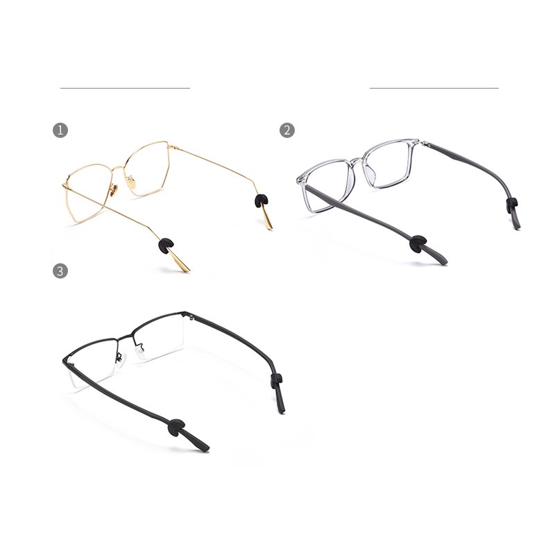 Đệm silicon chống trượt gọng kính cài đuôi gần tai hình tròn khuyết LILYEYEWEAR
