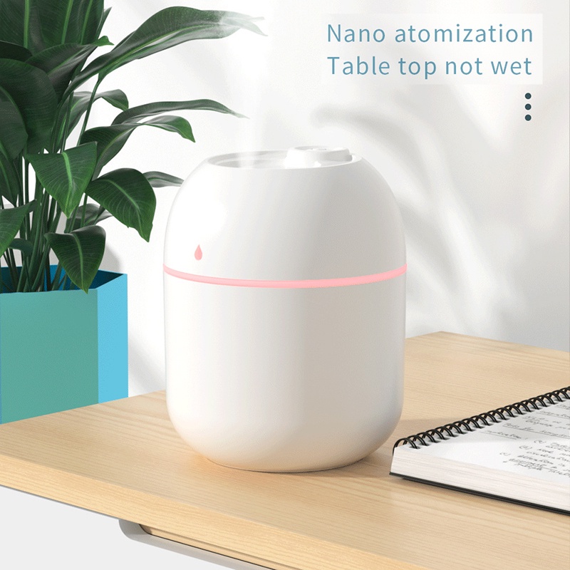 Máy Khuếch Tán Tinh Dầu mini Hình Giọt Nước Có Cổng USB Và Đèn LED 220ml