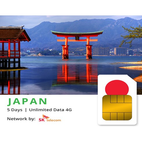 Sim du lịch Nhật Bản 7 ngày không giới hạn dung lượng tốc độ cao 4G