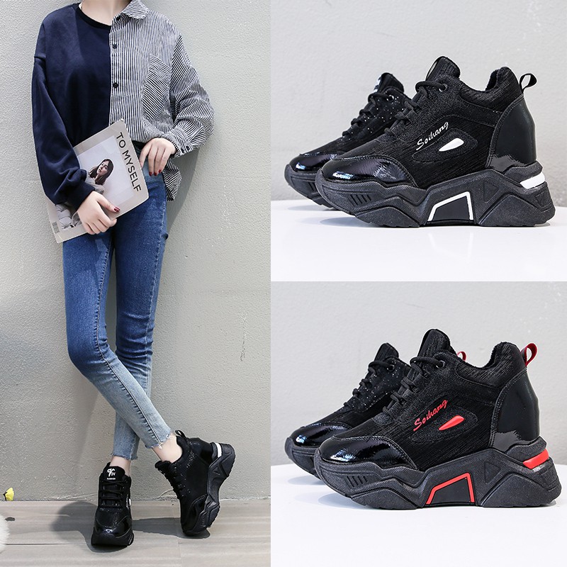 T46 giầy độn đế tăng chiều cao 8cm kiểu dáng năng động