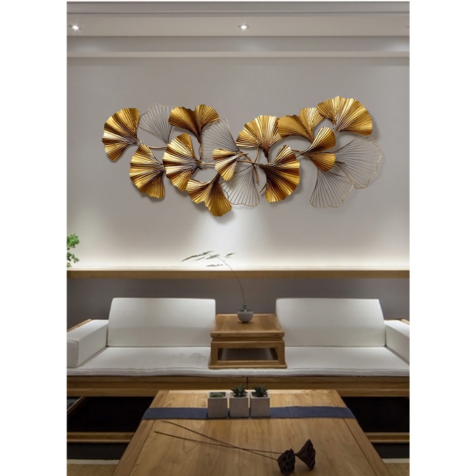 Decor Trang Trí Tranh Sắt Treo Tường Nghệ Thuật, Tranh Decor Trang Trí Dải Hoa Nâu Mã 2117
