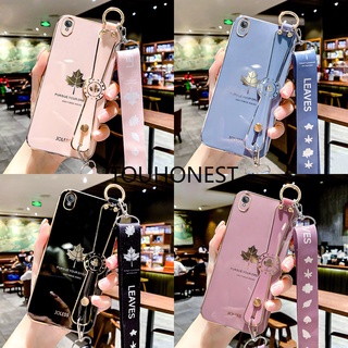 Casing VIVO Y91C Case VIVO Y93S Case VIVO Y1S Case VIVO Y91D Wrist Strap wristband Soft Silicone Rubber Phone Cover Case