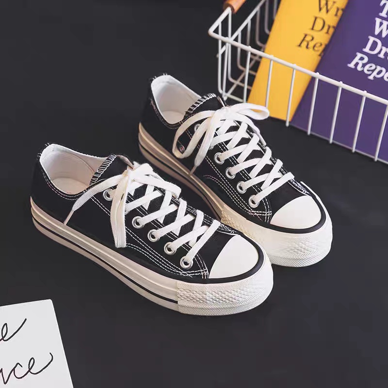 Giày Thể Thao Nam Nữ - Giày Converse CV 1970s Cổ Thấp Đen Thời Trang Học Sinh Đi Học Giá Rẻ