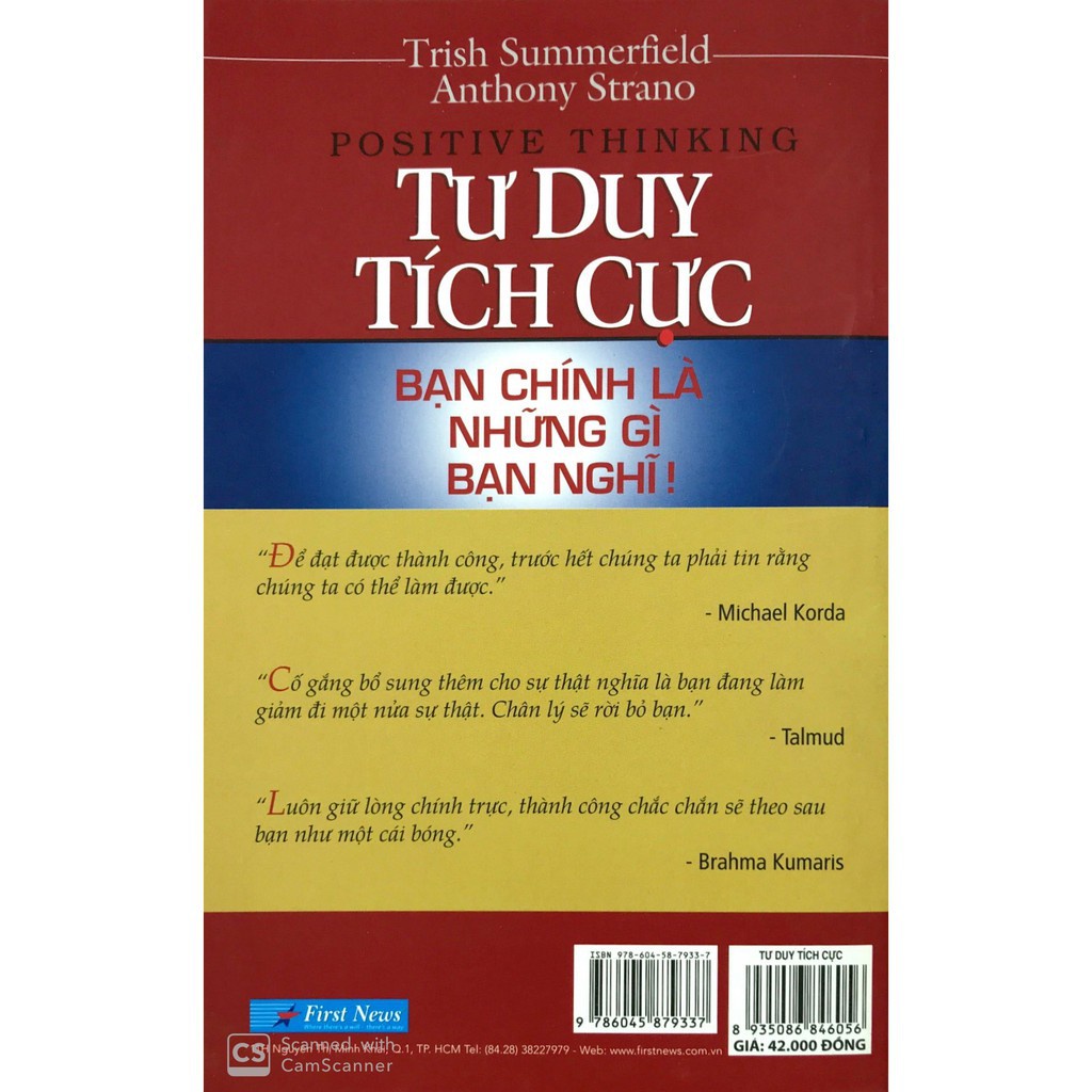 Sách - Tư Duy Tích Cực - Bạn Chính Là Những Gì Bạn Nghĩ - First News Tặng Kèm Bookmark