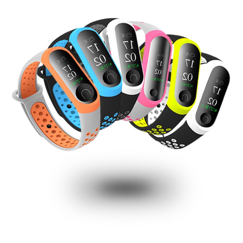 Dây Đeo Hai Màu Tương Thích Với Mi Band 4 Và Mi Band 3