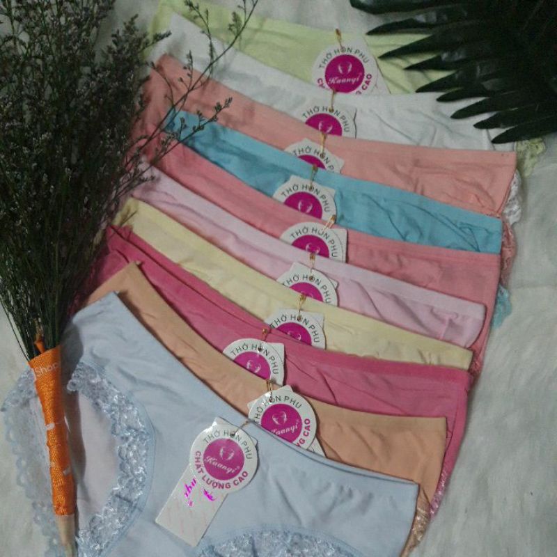 Sét 5-10 quần lót cotton viền ren 62145