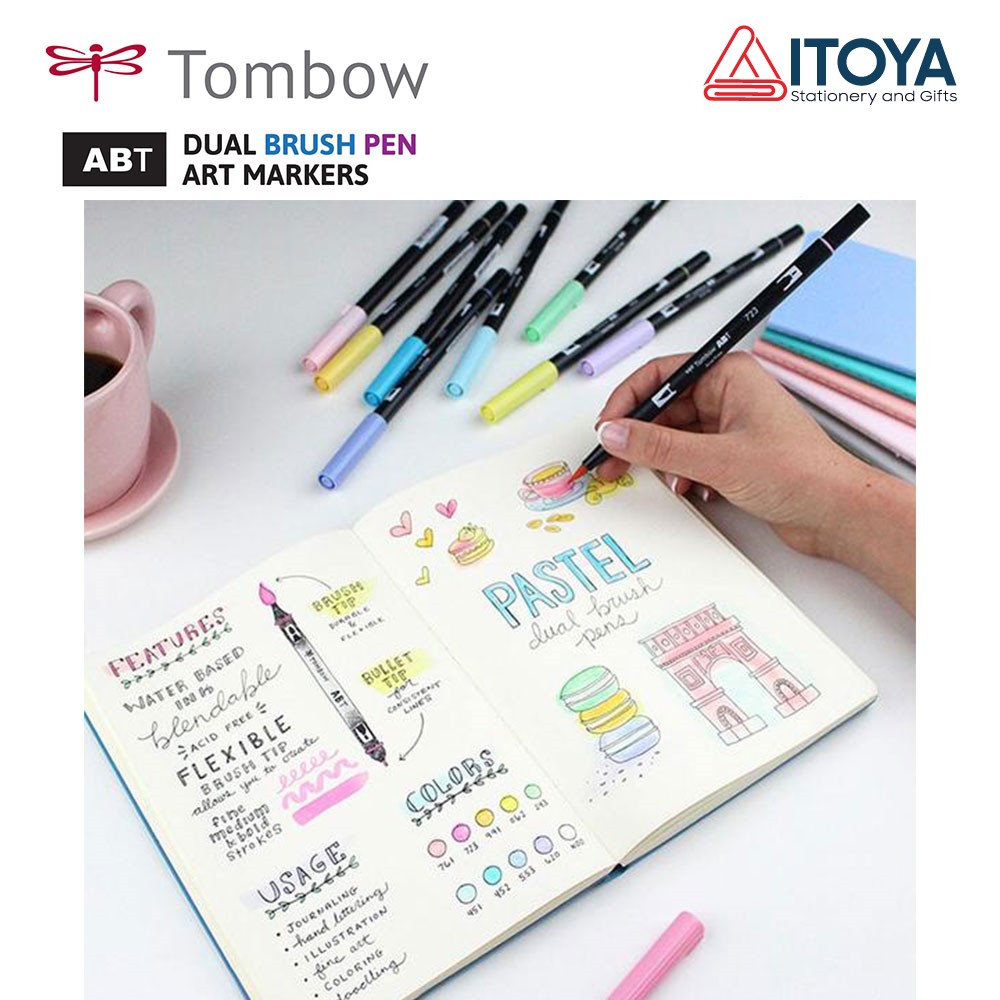 [Pastel series] Bút maker Tombow Dual Brush AB-T (Bán lẻ)