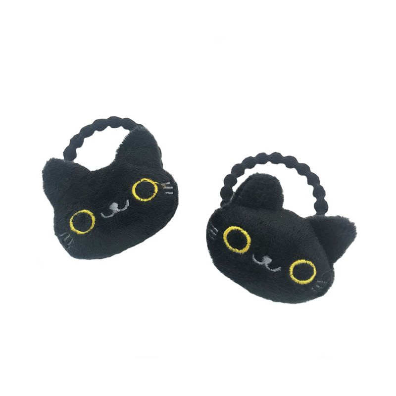 Kẹp Tóc Hình Mèo Đen 3D Dễ Thương Cho Nữ