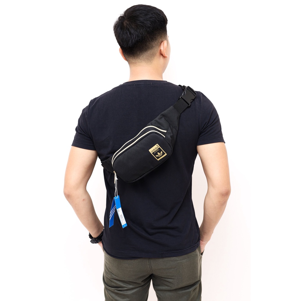 Túi Waistbag Adidas màu Đen Gold GF3200