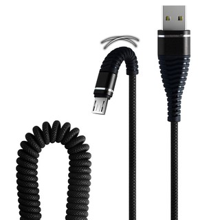 Micro USB  Spring Durable Cable Data Fast Charging A