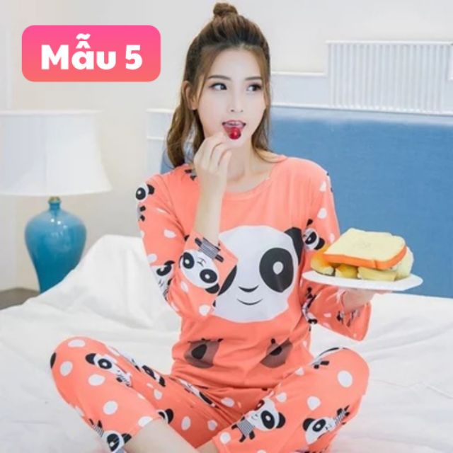 Bộ ngủ thu đông nữ siêu cute