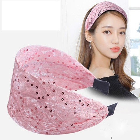 Bờm bản to ren đính kim sa dễ thương BN115