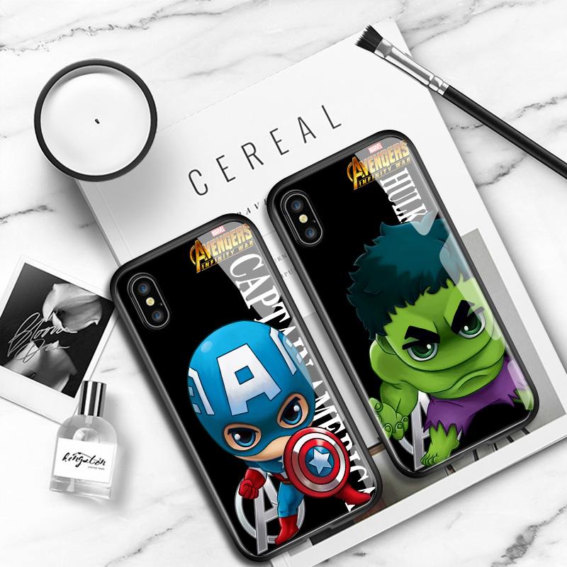 Ốp lưng điện thoại Xiaomi Redmi Note 10 4G 10S Note10 Pro Hộp đựng phim hoạt hình Marvel Avenger Siêu anh hùng Người nhện Người nhện Vỏ bọc bằng kính cường lực bóng Hộp đựng điện thoại