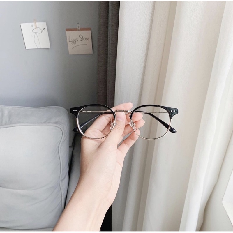 Gong kính cận nam nữ, clubmaster 20023 chống ánh sáng xanh, UV400 Jolie eyewear-Lắp tròng theo yêu cầu