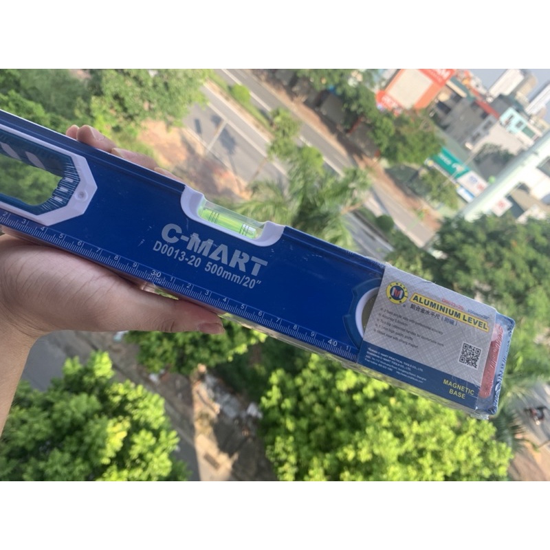 Thước Thủy Có Từ Cao Cấp CMART D0013-20, 500mm, Xanh Dương