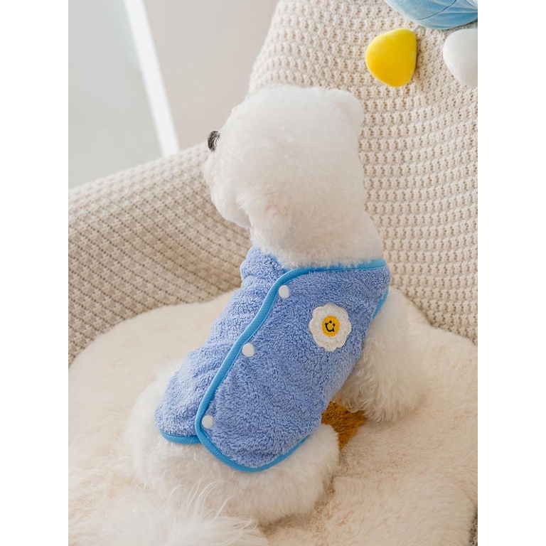 Áo Nhung In Hình Mặt Cười Thời Trang Thu Đông Mới Cho Thú Cưng