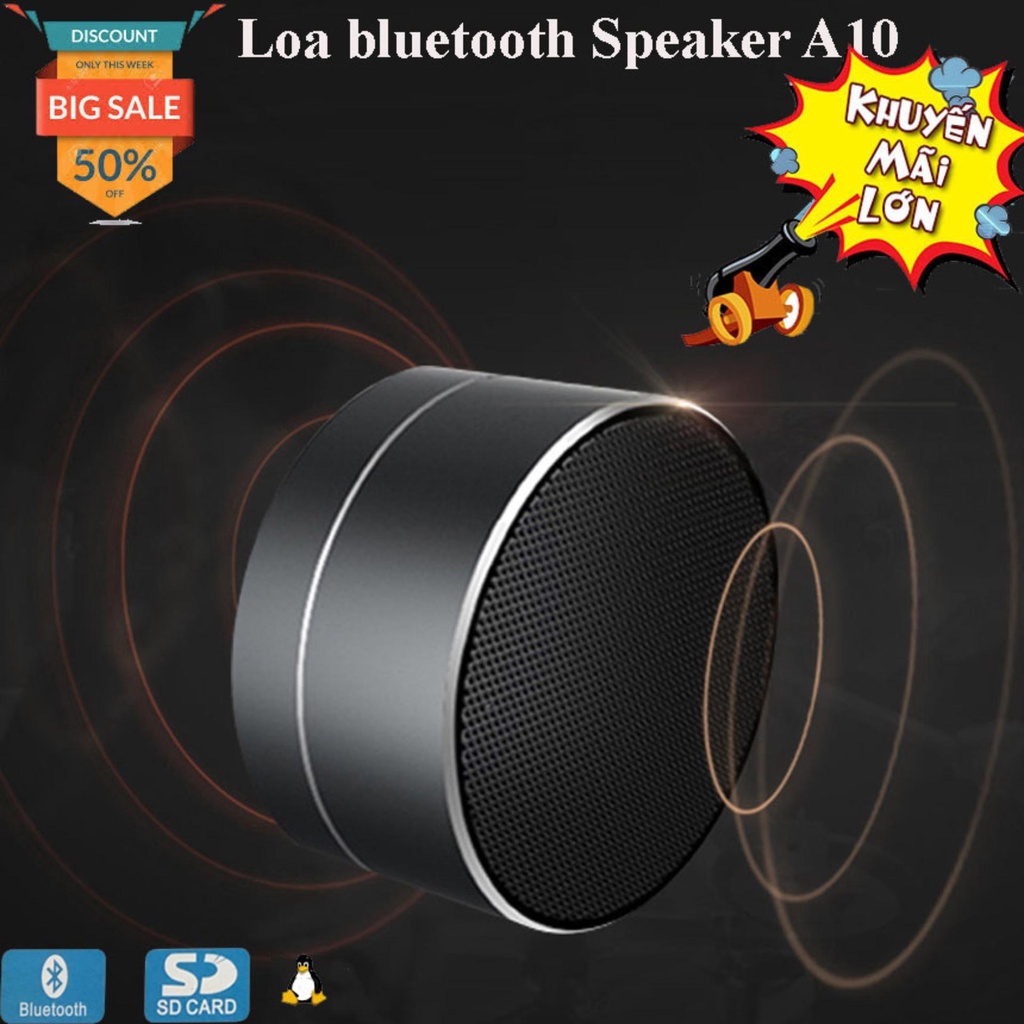 Loa Phat Nhac Qua Bluetooth_Loa Bluetooth Speaker A10  Cao Cấp Cực Hot Mẫu Mã Cực Đẹp Và Vỏ Nhôm