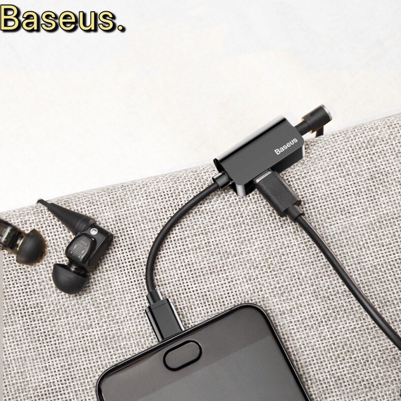 Cáp Baseus L40 Jack Chuyển Đổi Tai Nghe Type-C / 3.5mm Vừa Nghe, Vừa Sạc