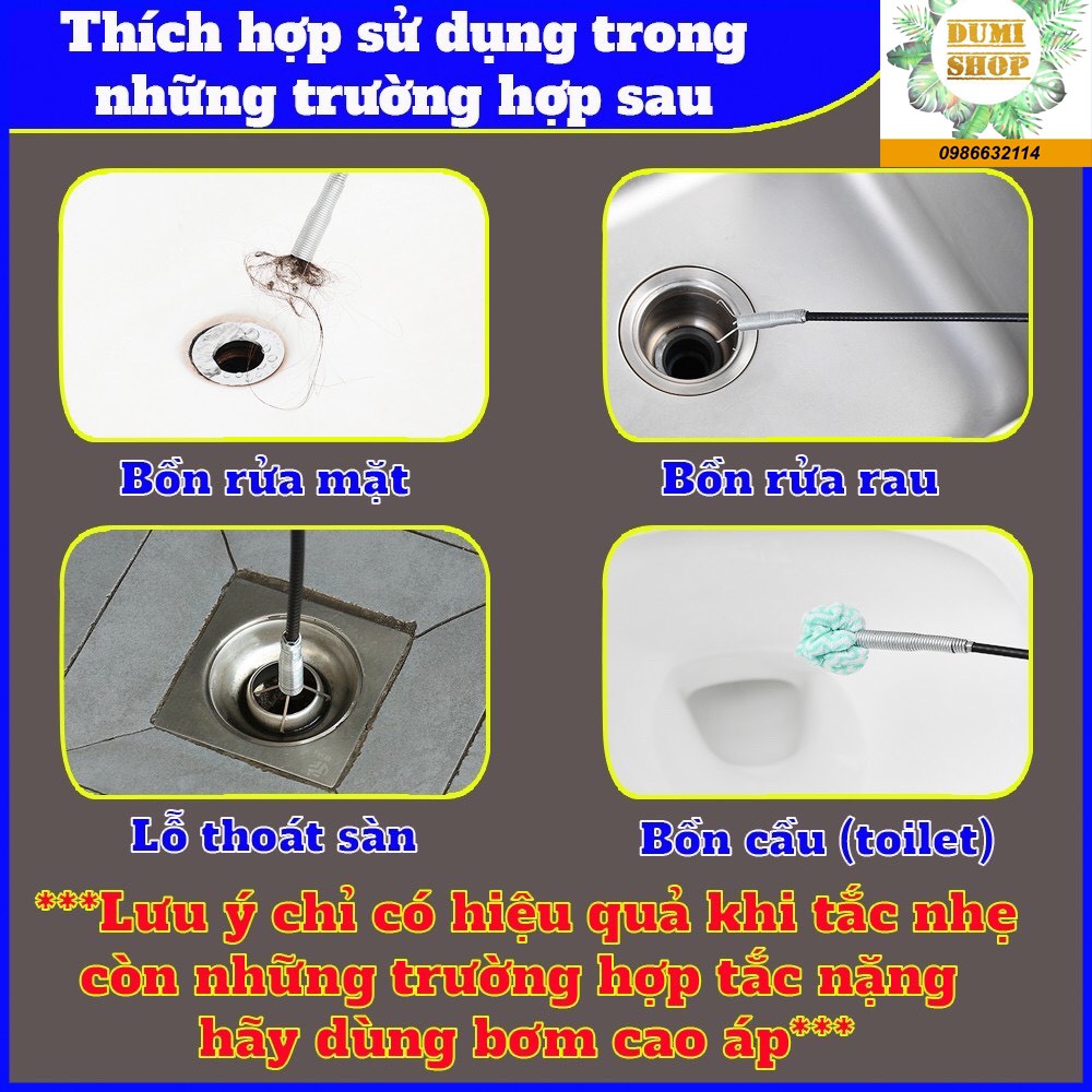 Dụng cụ gắp rác thông tắc cống dây dài 90cm