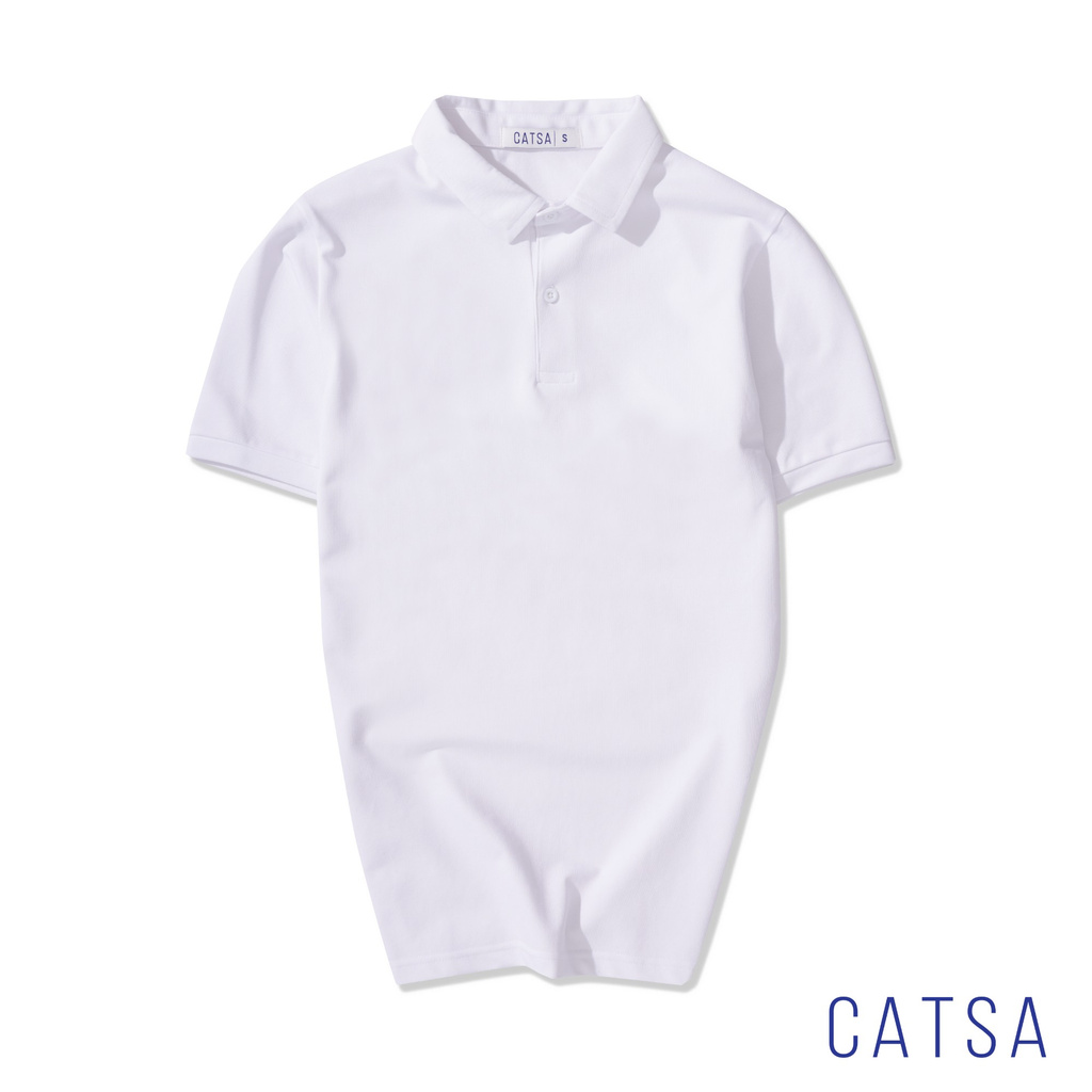 [Mã FAMALLT5 giảm 15% đơn 150K] CATSA Áo polo trắng ATP228